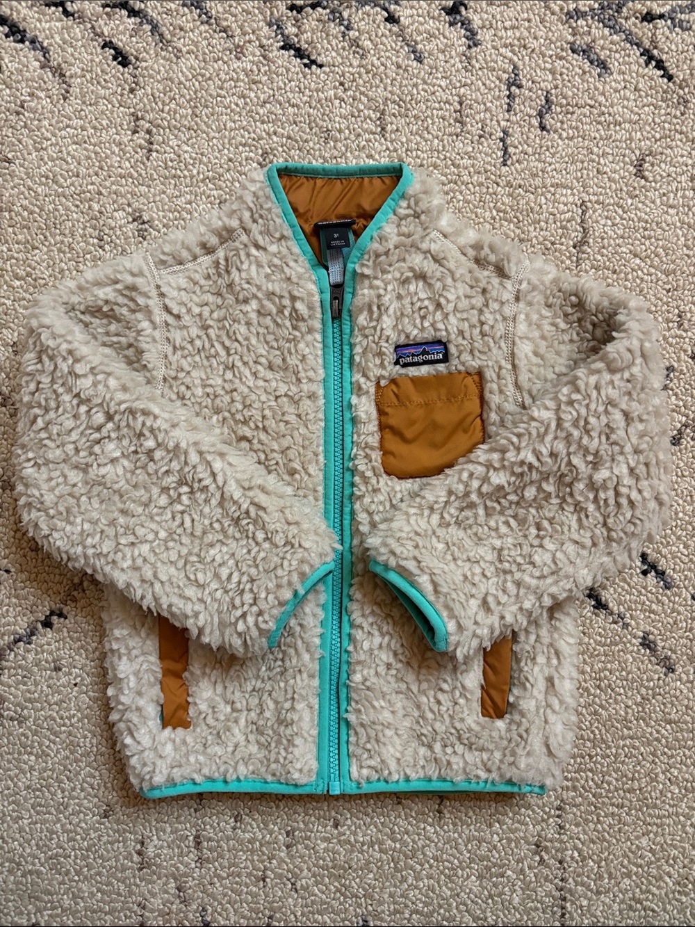 Patagonia Cream Sherpa Jacket (3T) EUC